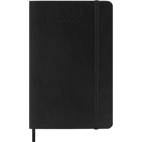 Agenda Semanal de Bolsillo 2025 Negra Pasta Suave Moleskine