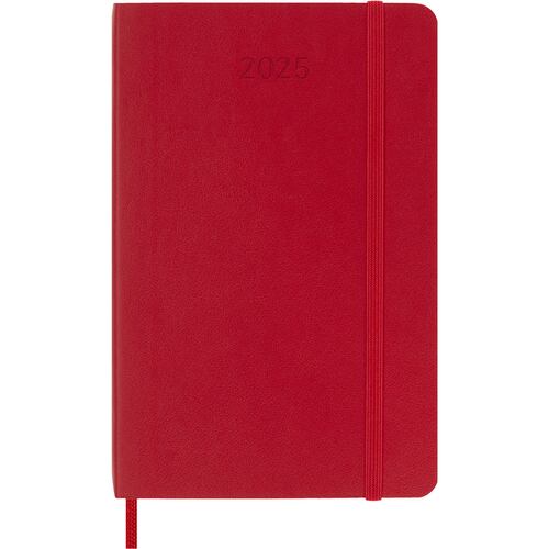 Agenda Semanal de Bolsillo 2025 Roja Pasta Suave Moleskine