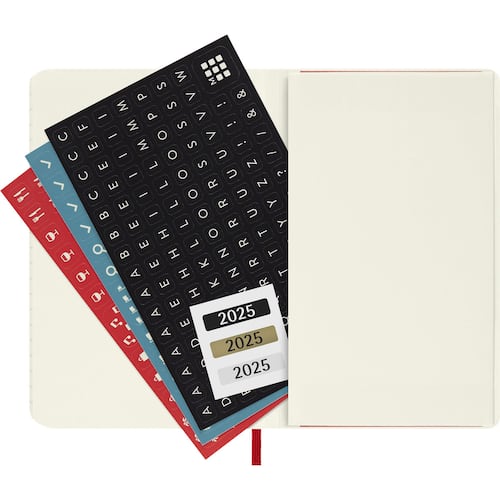 Agenda Semanal de Bolsillo 2025 Roja Pasta Suave Moleskine