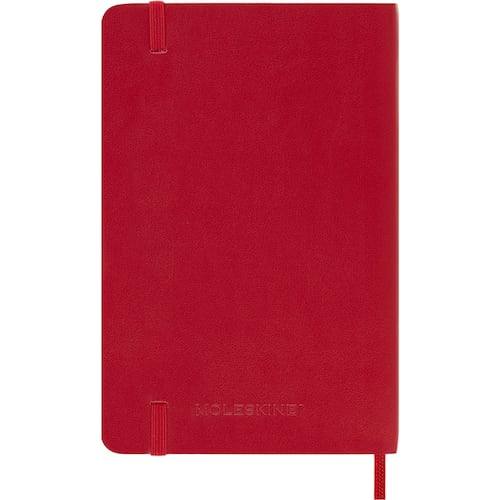 Agenda Semanal de Bolsillo 2025 Roja Pasta Suave Moleskine