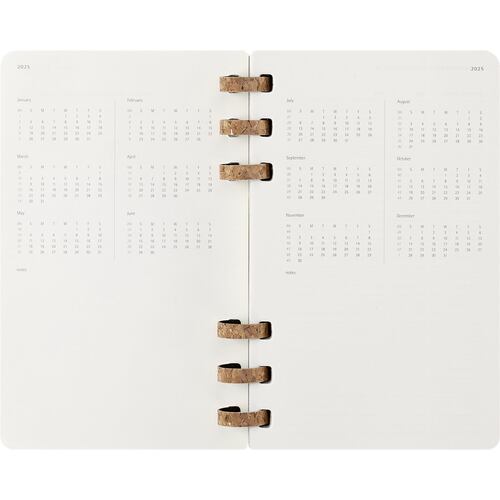 Agenda Grande con Espiral 2025 Negro Pasta Suave Moleskine