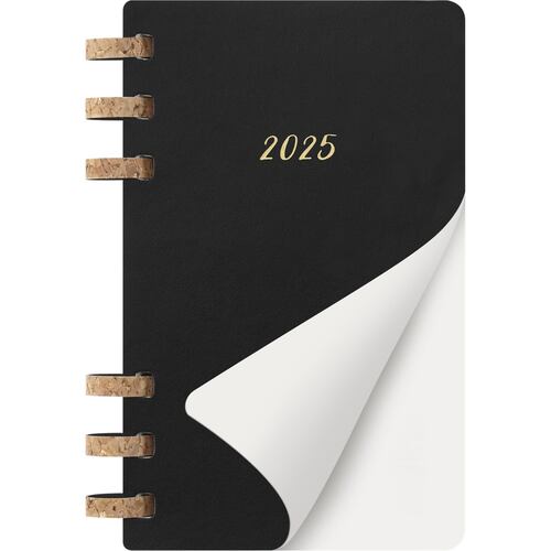 Agenda Grande con Espiral 2025 Negro Pasta Suave Moleskine