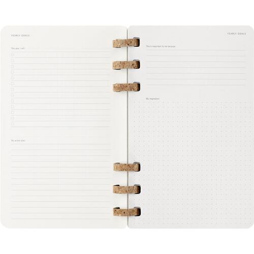 Agenda Grande con Espiral 2025 Negro Pasta Suave Moleskine