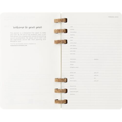 Agenda Grande con Espiral 2025 Negro Pasta Suave Moleskine