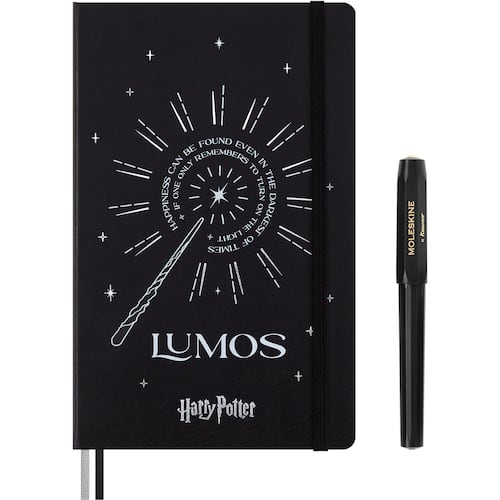 Kit de Regalo MOLESKINE con Libreta, Caja y Pluma Roller Lumos Harry Potter
