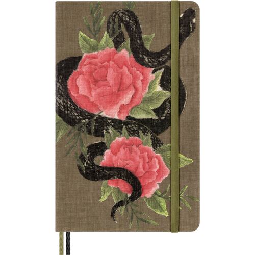 Libreta MOLESKINE de Serpiente Rosas con Cafe