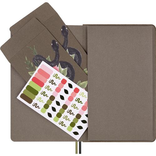 Libreta MOLESKINE de Serpiente Rosas con Cafe