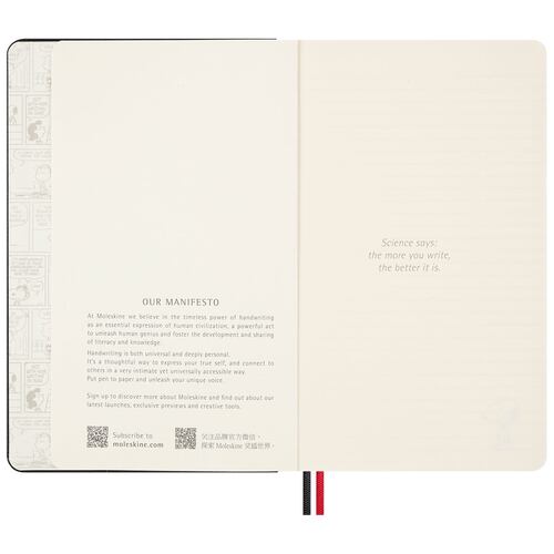 Libreta Peanuts Snoopy Grande Hoja Rayada