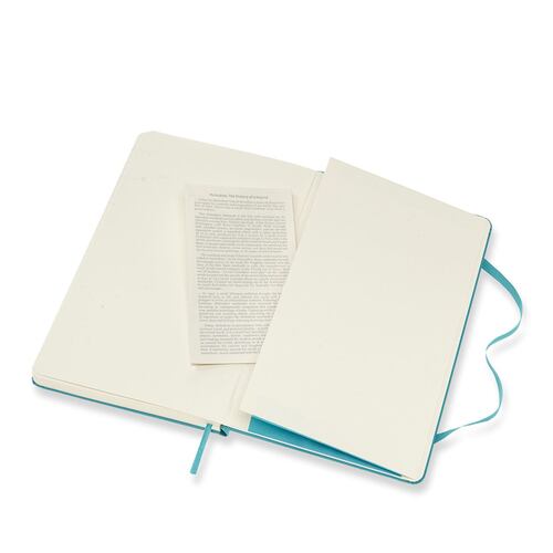 Libreta Clásica Grande Azul Arrecife Hoja Rayada Pasta Dura