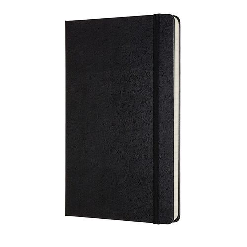 Libreta profesional grande negra, hoja pasta dura