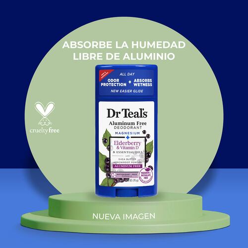 Desodorante de Saúco y Vitamina D en Barra para Mujer Dr. Teals