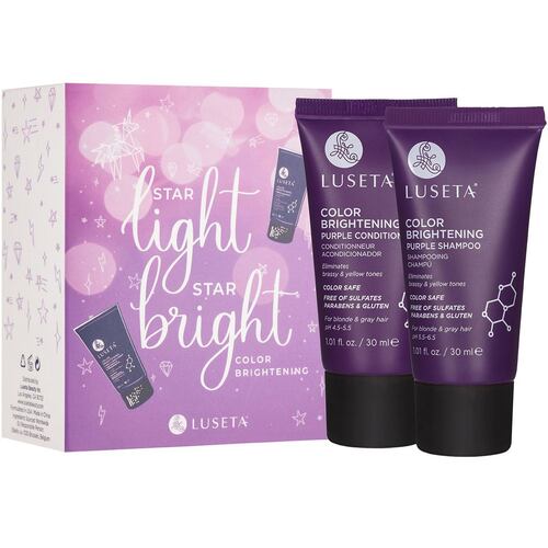 2 Pack Shampoo y Acondicionador para Iluminar color Luseta 30 ml c/u