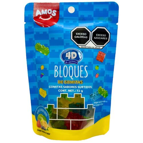 Gomitas Forma de Bloques Sabores Surtidos 72 g