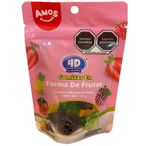 Gomitas Forma de Frutas Sabores Surtidos 72 g