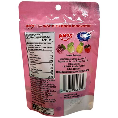 Gomitas Forma de Frutas Sabores Surtidos 72 g