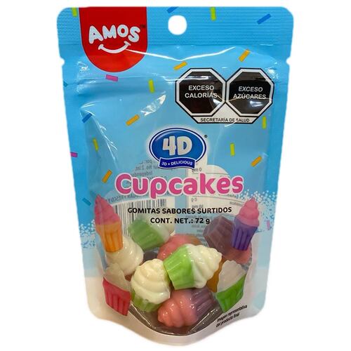 Gomitas Forma de Cupcakes Sabores Surtidos 72 g