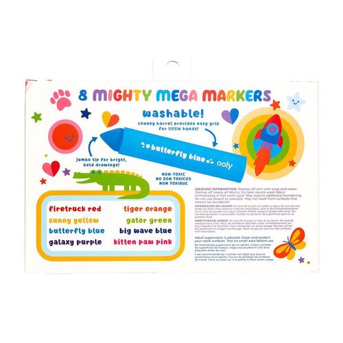 Marcadores Jumbo Mighty Mega 8 Piezas Ooly