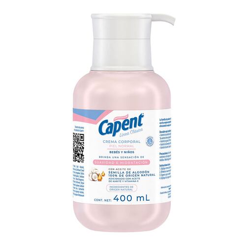 Crema para Piel Normal de Bebés y Niños 400ml Capent