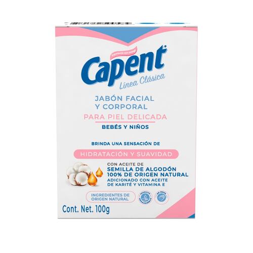 Jabón Facial y Corporal para Piel Delicada de Bebés y Niños 100g Capent