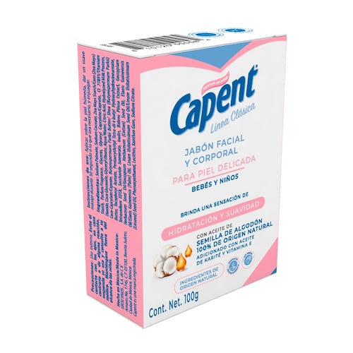 Jabón Facial y Corporal para Piel Delicada de Bebés y Niños 100g Capent
