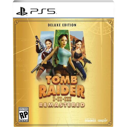 Set de Colección Videojuego Tomb Raider I-II-III Remastered Edición Delux PlayStation 5