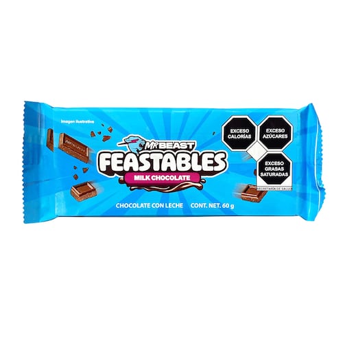 Tablilla de Chocolate con Leche Mr Beast 60 gr FEASTABLES