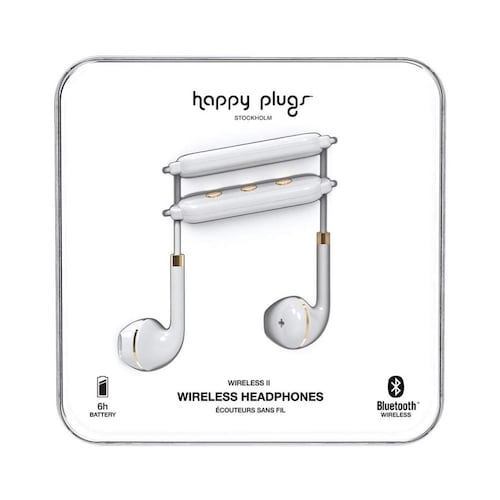 Audífonos Happy Plugs Wireless II Blanco/Dorado