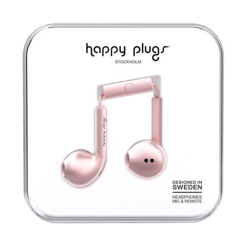Audífonos Happy Plugs Earbud+ Rosa Metálico