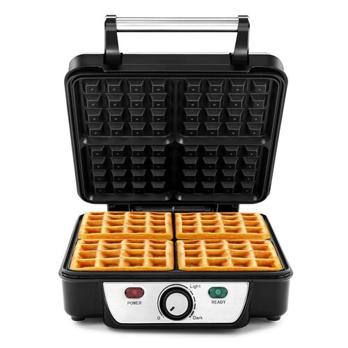 Máquina para waffles belgas HOLSTEIN HOUSEWARES de 4 puestos