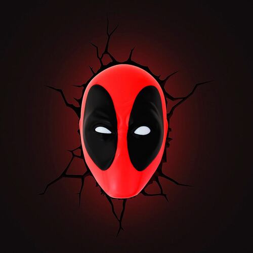 Lampara 3D marvel mascara de Deadpool