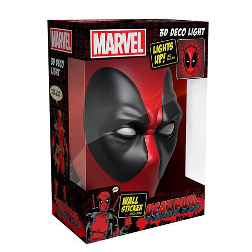 Lampara 3D marvel mascara de Deadpool