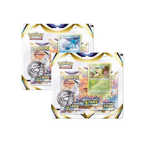 Paquete Tarjetas de Entrenamiento POKÉMON TCG: S&S Brilliant Stars Three-Booster Blister