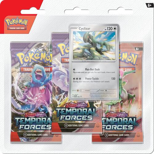 PTCG S-V Temporal Forces 3 Pack Blister