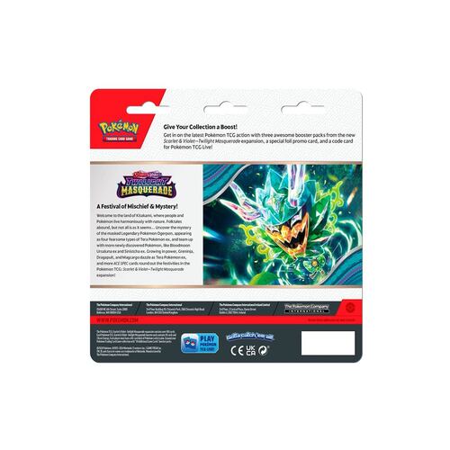 Pokémon TCG Scarlet & Violet Twilight Masquerade 3-Booster Blister Pack