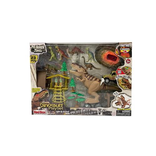 Juego de Dinosaurios con Luz y Sonido Red Box