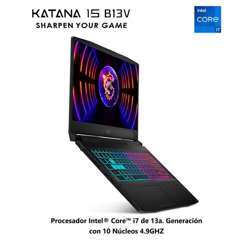 Laptop Gamer MSI Katana 15 B13VEK-839MX CORE I7 13VA 16GB RAM 512GB SSD RTX4050