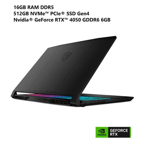 Laptop Gamer MSI Katana 15 B13VEK-839MX CORE I7 13VA 16GB RAM 512GB SSD RTX4050