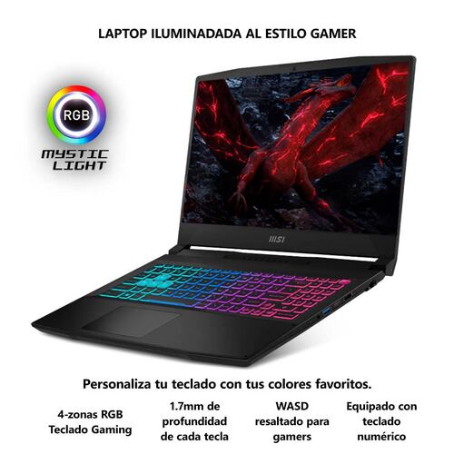 Laptop Gamer MSI Katana 15 B13VEK-839MX CORE I7 13VA 16GB RAM 512GB SSD RTX4050