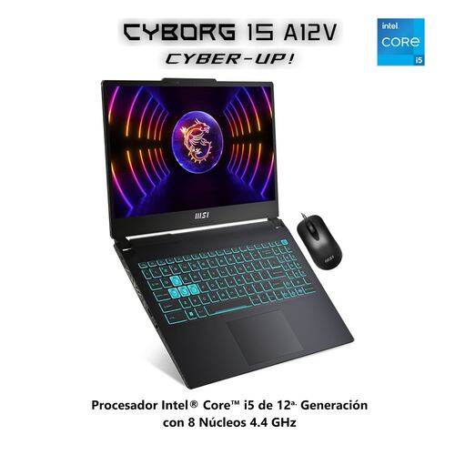 Laptop Gamer MSI Cyborg  15 A12VE-477MX CORE I5 12VA 8GB 512GB RTX4050 + Mouse