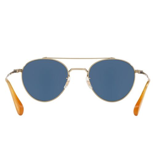 Oliver Peoples Watts Sun azul, armazón en titanio oro