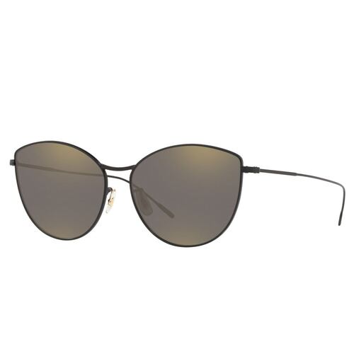 Oliver Peoples Rayette oro espejeado, armazón negro