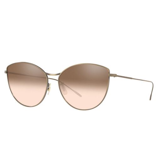 Oliver Peoples Rayette café espejeado, armazón oro