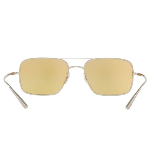 Oliver Peoples Victory LA, naranja espejeado, armazón plata