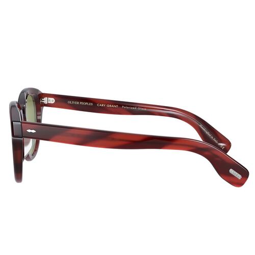 Oliver Peoples Cary Grant Sun verde polarizado, armazón habana