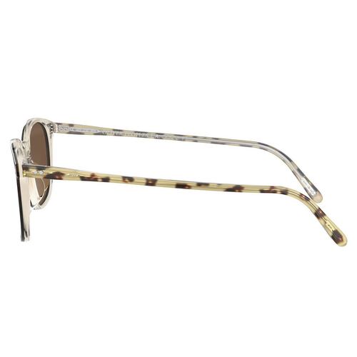 Lente Solar Oliver Peoples Finley Vintage Sun Polarizado Gris en Acetato Habana