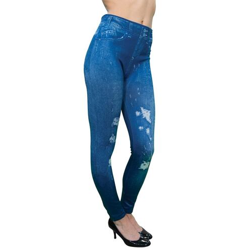 Slin N' Lift Caresse Jeans Ripped Blue S/M