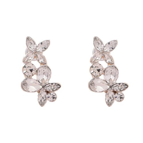 Aretes de Aleación de Metales Plateado Napier
