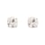 Set collar y aretes  de círculos con cristales claros de acero plateado Napier
