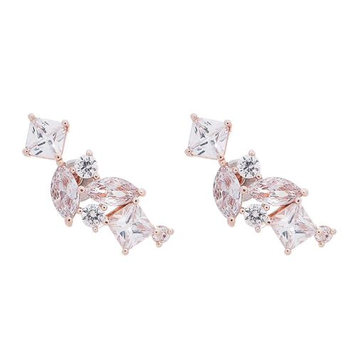 Aretes de Aleación de Metales Oro Rosado Napier