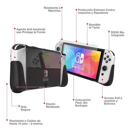 Funda Flexible Gear4 para Nintendo Switch con Kita Grip 360